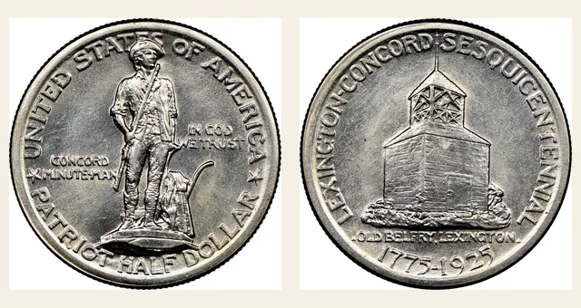 1925 50C Lexington NGC obverse and reverse identification pair