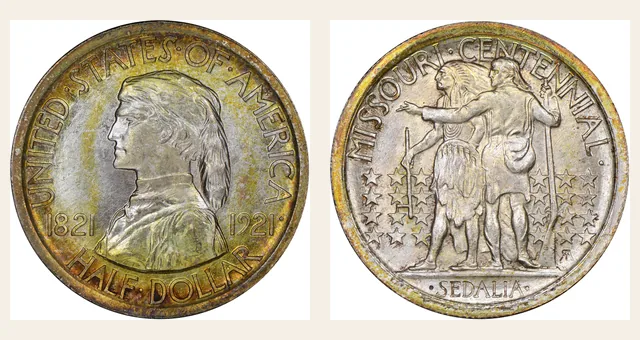 1921 50C Missouri NGC obverse and reverse identification pair