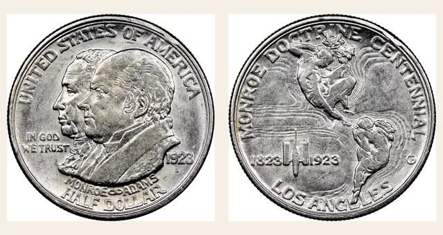 1923-S 50C Monroe NGC obverse and reverse identification pair