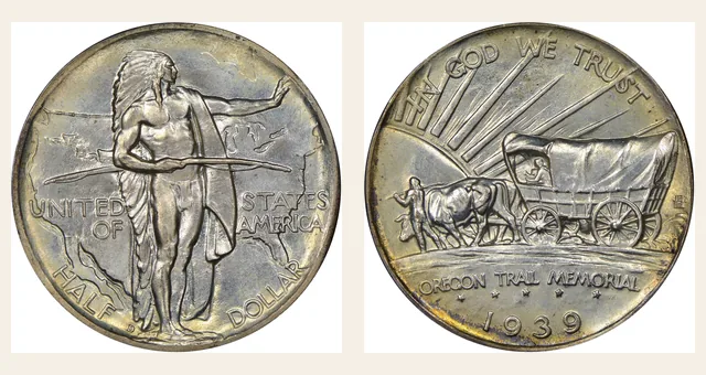1939-D 50C Oregon NGC obverse and reverse identification pair