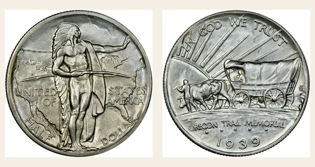 1939-S 50C Oregon NGC obverse and reverse identification pair