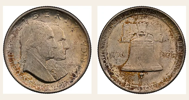 1926 50C Sesquicentennial NGC obverse and reverse identification pair