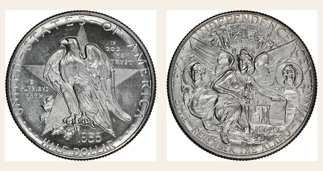 1935-D 50C Texas NGC obverse and reverse identification pair