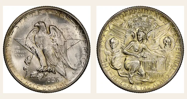 1936-D 50C Texas NGC obverse and reverse identification pair