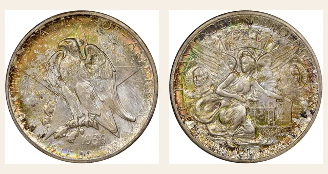 1936-S 50C Texas NGC obverse and reverse identification pair