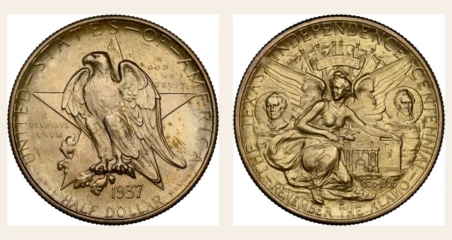 1937-D 50C Texas NGC obverse and reverse identification pair