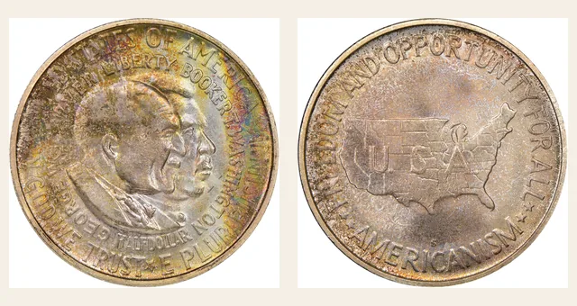 1951-S 50C Washington-Carver NGC obverse and reverse identification pair