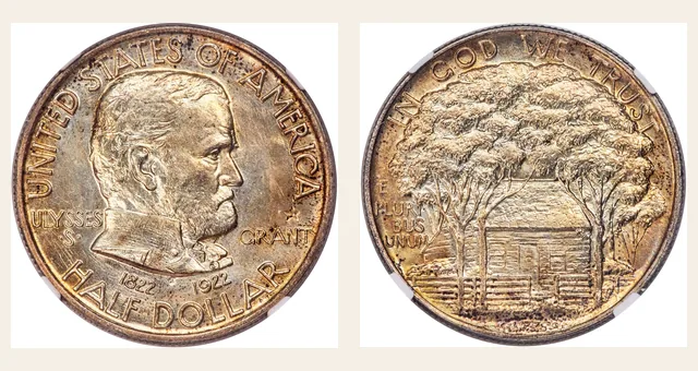 1922 Star Grant 50C Sp NGC obverse and reverse identification pair