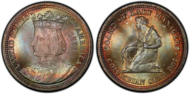 1893 25C Isabella obverse and reverse thumbnail
