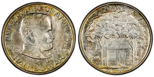 1922 50C Grant, with Star obverse and reverse thumbnail