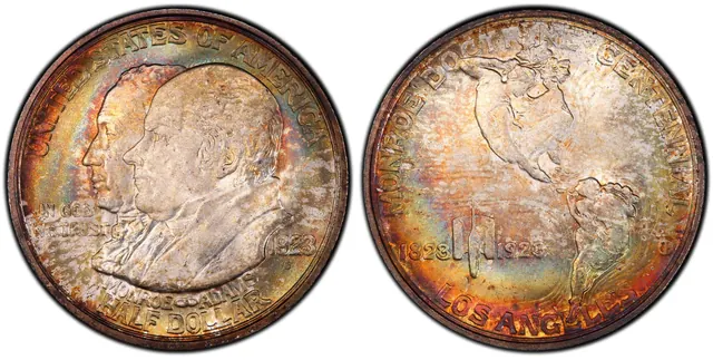 1923-S 50C Monroe obverse and reverse thumbnail