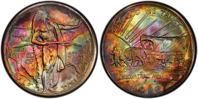1926 50C Oregon obverse and reverse thumbnail