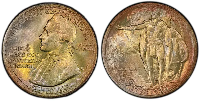 1928 50C Hawaiian obverse and reverse thumbnail