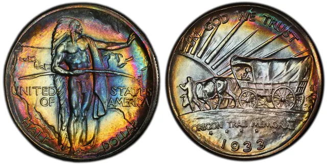 1933-D 50C Oregon obverse and reverse thumbnail