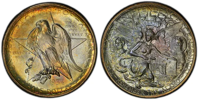 1934 50C Texas obverse and reverse thumbnail