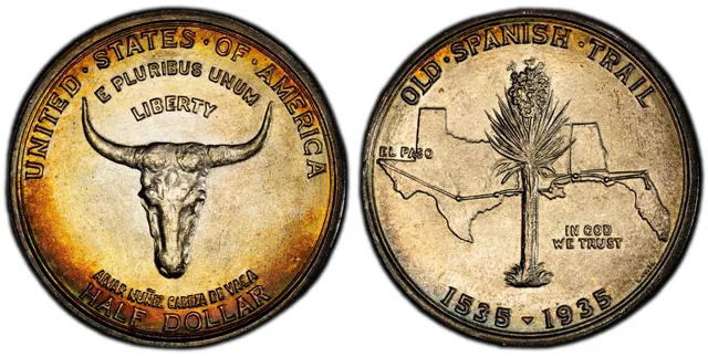 1935 50C Spanish Trail obverse and reverse thumbnail
