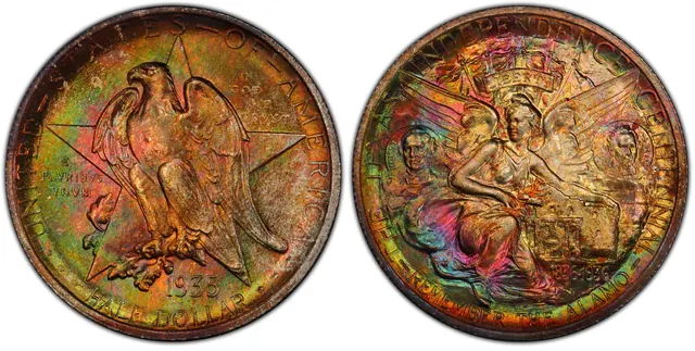 1935 50C Texas obverse and reverse thumbnail