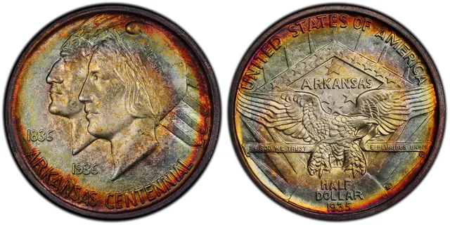 1935-S 50C Arkansas obverse and reverse thumbnail