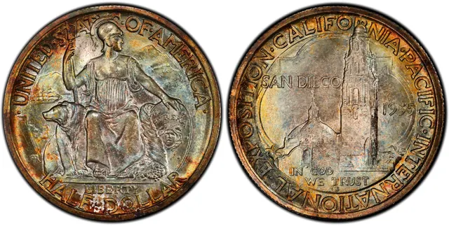 1935-S 50C San Diego obverse and reverse thumbnail