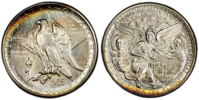 1935-S 50C Texas obverse and reverse thumbnail