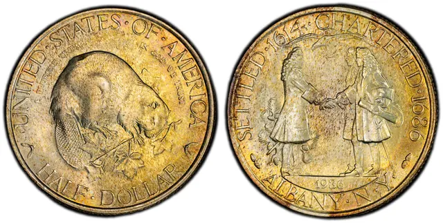1936 50C Albany obverse and reverse thumbnail