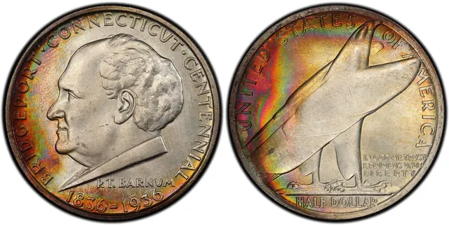 1936 50C Bridgeport obverse and reverse thumbnail