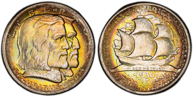 1936 50C Long Island obverse and reverse thumbnail