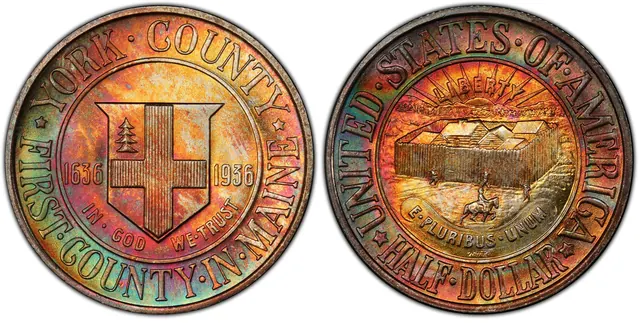 1936 50C York obverse and reverse thumbnail