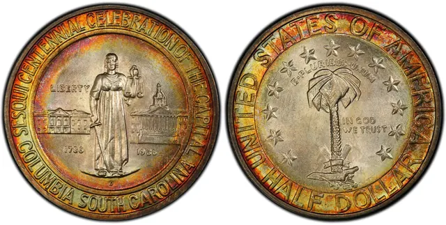1936-D 50C Columbia obverse and reverse thumbnail