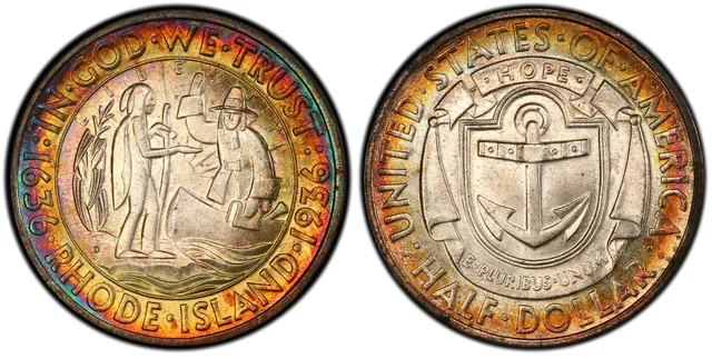 1936-D 50C Rhode Island obverse and reverse thumbnail