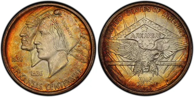 1936-S 50C Arkansas obverse and reverse thumbnail