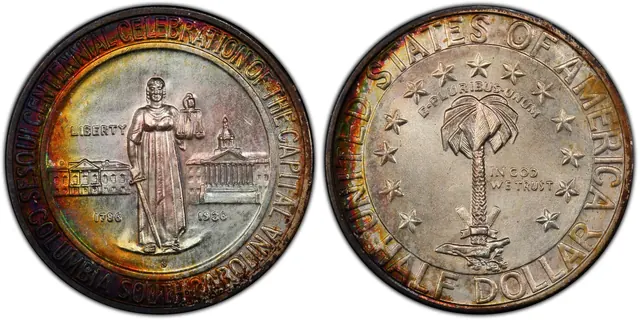 1936-S 50C Columbia obverse and reverse thumbnail