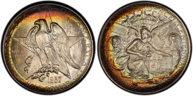 1937 50C Texas obverse and reverse thumbnail