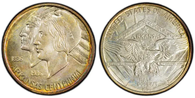 1937-D 50C Arkansas obverse and reverse thumbnail