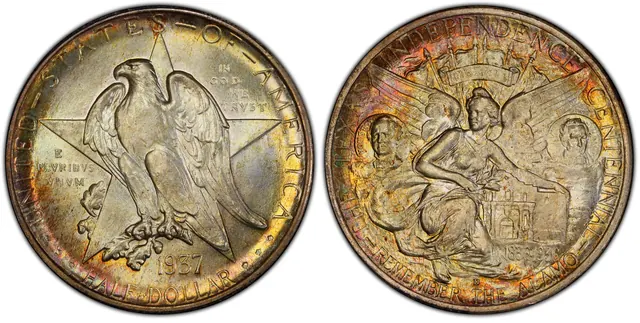 1937-D 50C Texas obverse and reverse thumbnail