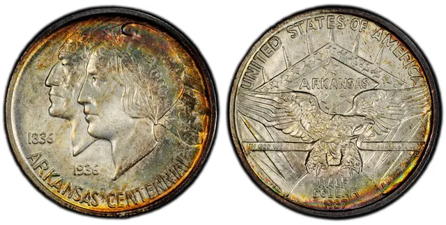 1937-S 50C Arkansas obverse and reverse thumbnail