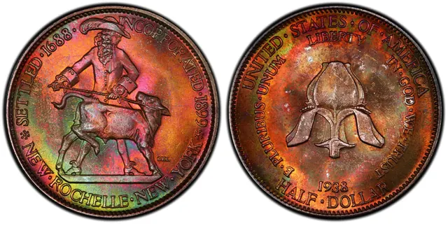 1938 50C New Rochelle obverse and reverse thumbnail