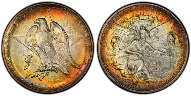 1938 50C Texas obverse and reverse thumbnail