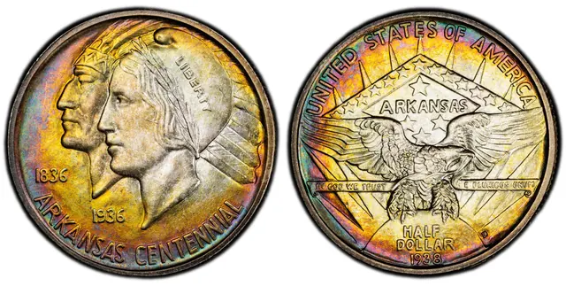 1938-D 50C Arkansas obverse and reverse thumbnail