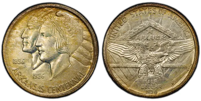 1938-S 50C Arkansas obverse and reverse thumbnail