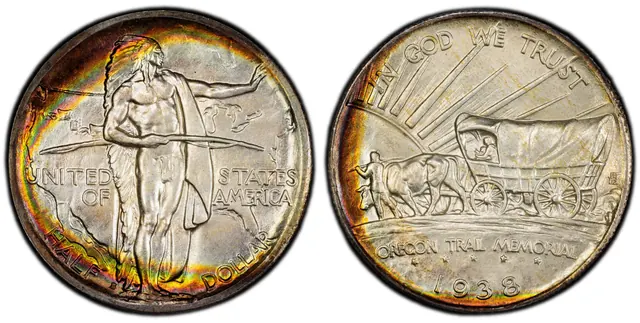 1938-S 50C Oregon obverse and reverse thumbnail