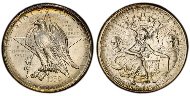 1938-S 50C Texas obverse and reverse thumbnail