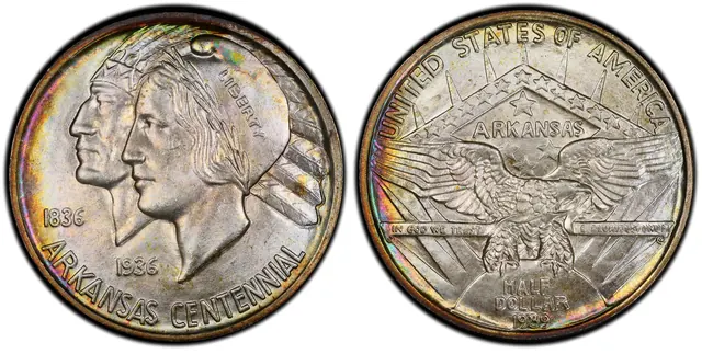 1939 50C Arkansas obverse and reverse thumbnail