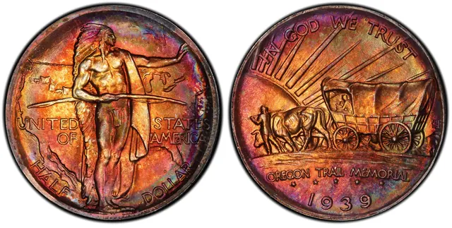 1939 50C Oregon obverse and reverse thumbnail