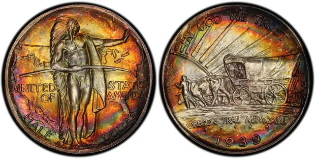 1939-D 50C Oregon obverse and reverse thumbnail