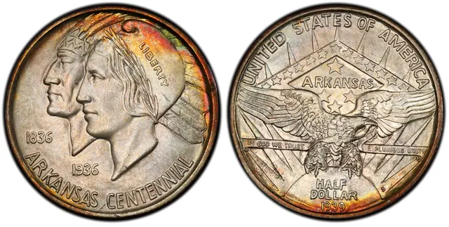 1939-S 50C Arkansas obverse and reverse thumbnail