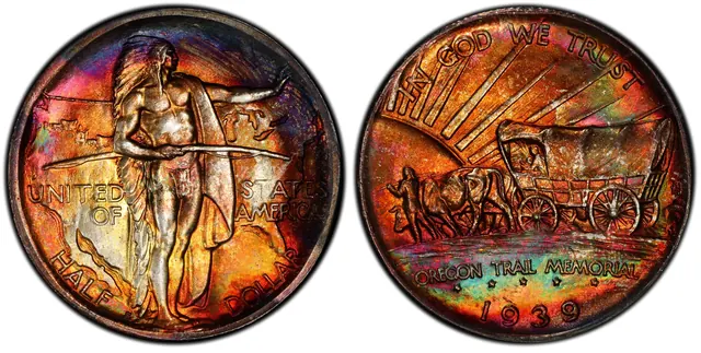 1939-S 50C Oregon obverse and reverse thumbnail