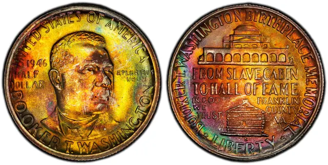 1946-S 50C Booker T. Washington obverse and reverse thumbnail