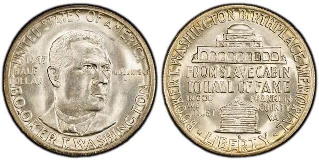 1947-S 50C Booker T. Washington obverse and reverse thumbnail
