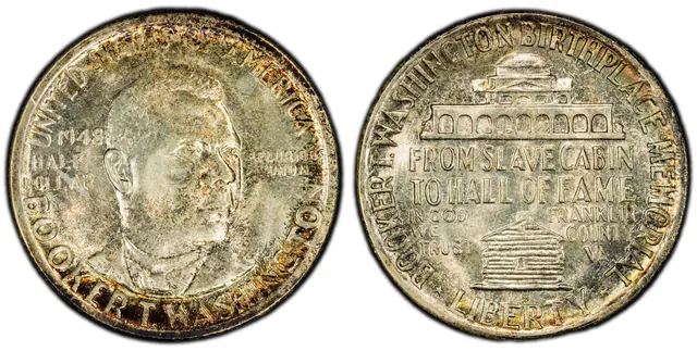 1948-S 50C Booker T. Washington obverse and reverse thumbnail